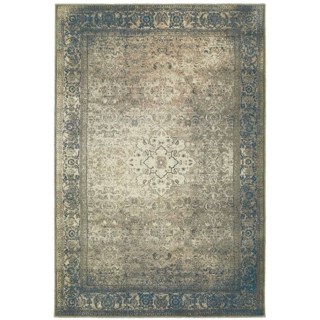 Oriental Weavers Pasha 1330E Multicolor Rectangle Indoor Area Rug - Cozy Stain Resistant Low Pile Rug with Medallion Design