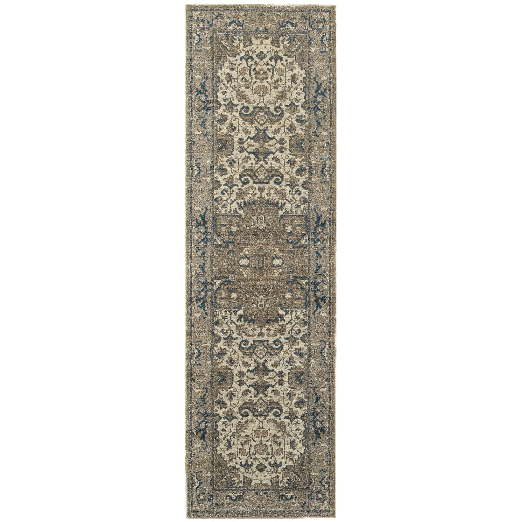 Oriental Weavers Pasha 5991D Multicolor Rectangle Indoor Runner - Cozy Stain Resistant Low Pile Rug with Medallion Design