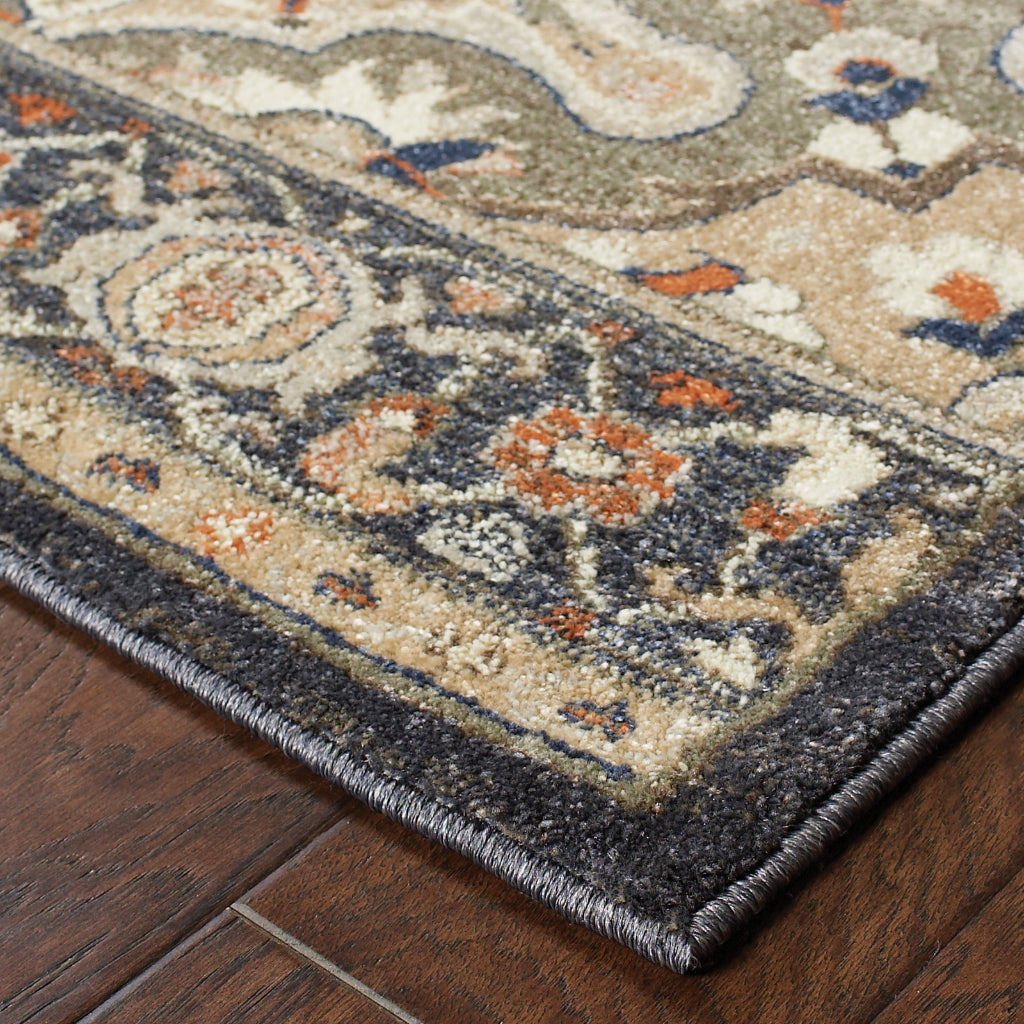 Oriental Weavers Pasha 072E2 Multicolor Rectangle Indoor Runner - Cozy Stain Resistant Low Pile Rug with Medallion Design