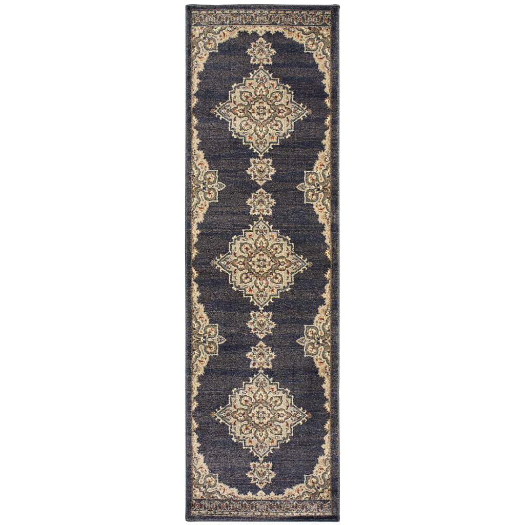 Oriental Weavers Pasha 072E2 Multicolor Rectangle Indoor Runner - Cozy Stain Resistant Low Pile Rug with Medallion Design