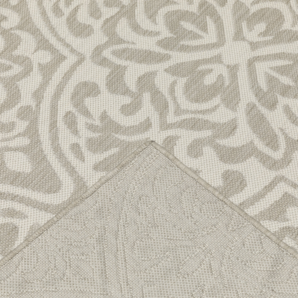 Oriental Weavers Portofino 1831H Grey/Ivory Rectangle Indoor / Outdoor Area Rug - Stain Resistant Machine Made Patio Rug