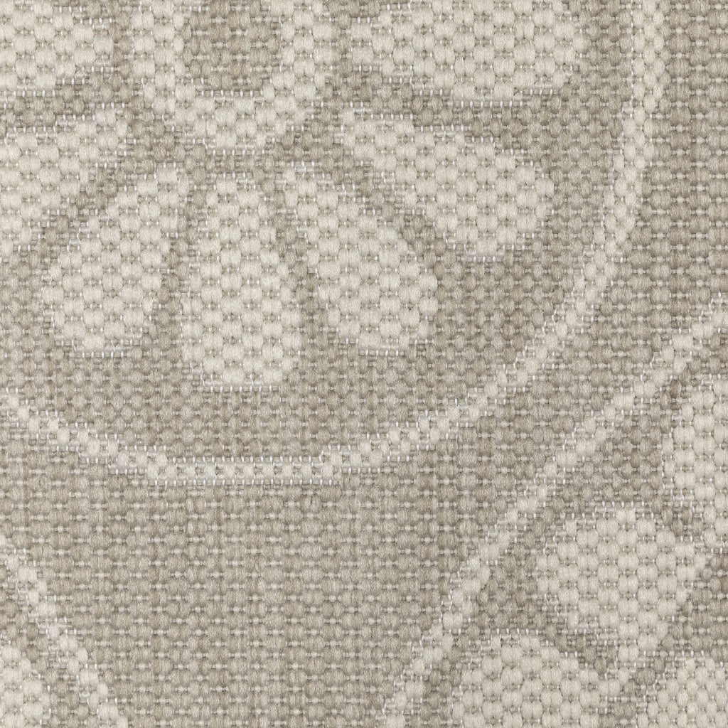 Oriental Weavers Portofino 1832H Grey/Ivory Rectangle Indoor / Outdoor Area Rug - Stain Resistant Machine Made Patio Rug