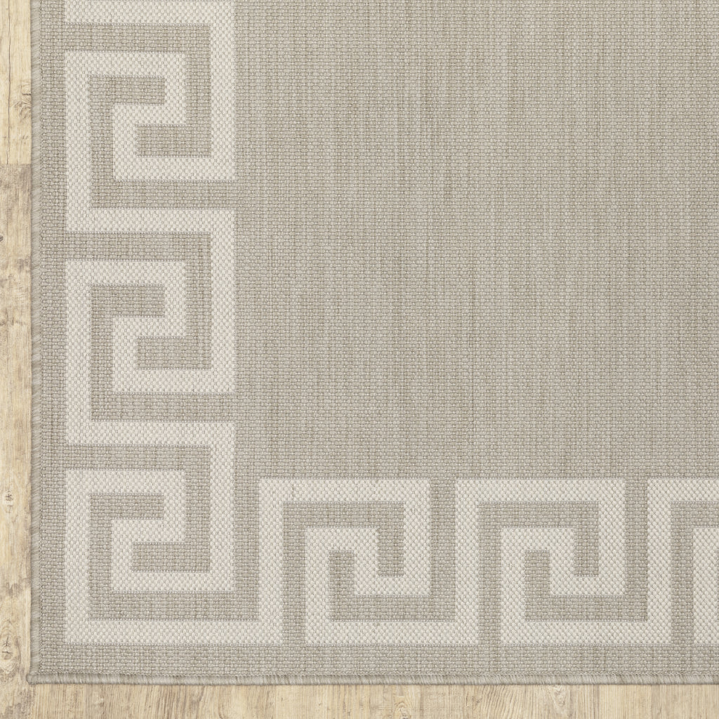 Oriental Weavers Portofino 6560D Grey/Ivory Rectangle Indoor / Outdoor Area Rug - Stain Resistant Machine Made Patio Rug