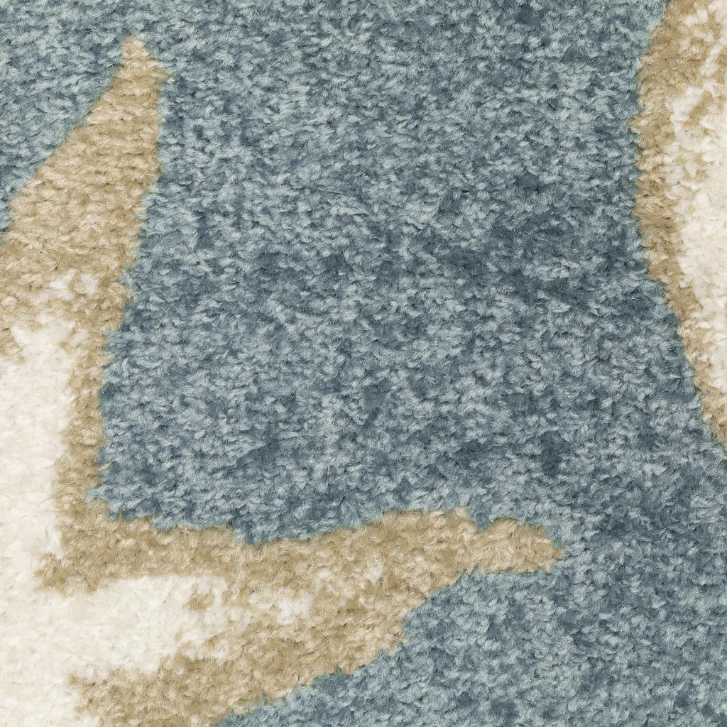 Oriental Weavers Quinn QUI01 Blue Rectangle Indoor Runner Coastal Pattern-