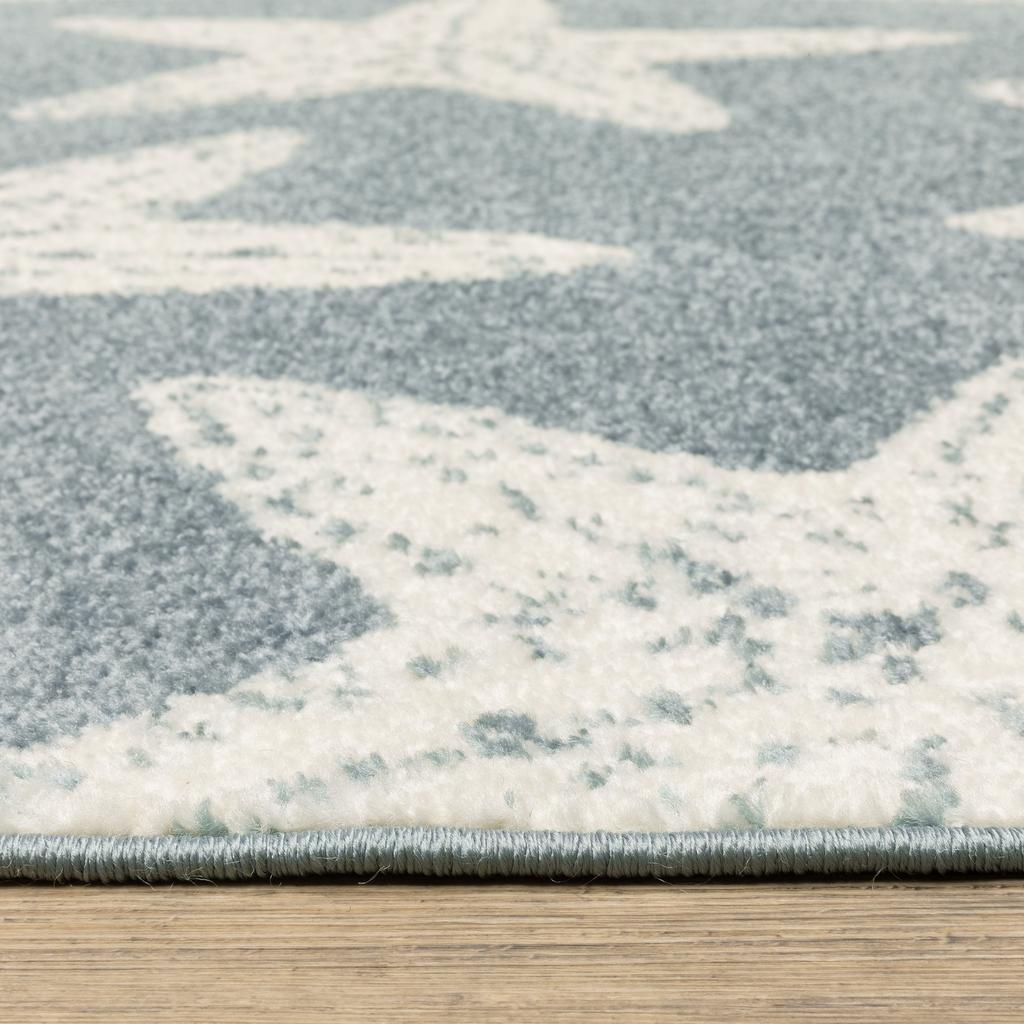 Oriental Weavers Quinn QUI02 Blue Rectangle Indoor Area Rug Coastal Pattern-