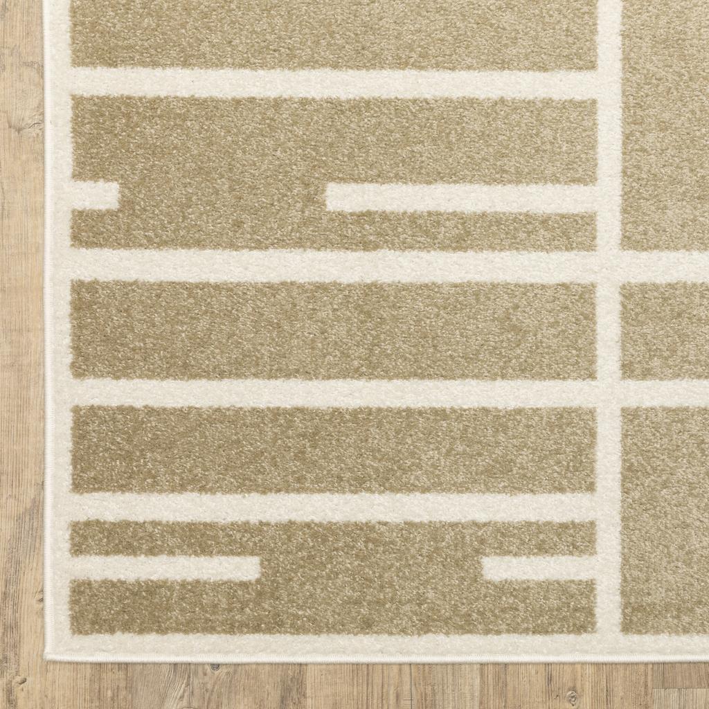 Oriental Weavers Quinn QUI04 Beige Rectangle Indoor Area Rug Geometric Pattern-