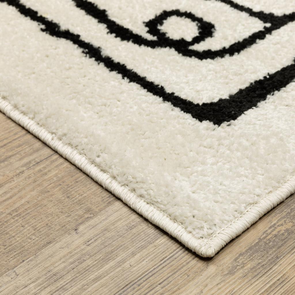 Oriental Weavers Quinn QUI11 Beige Rectangle Indoor Runner Geometric Pattern-