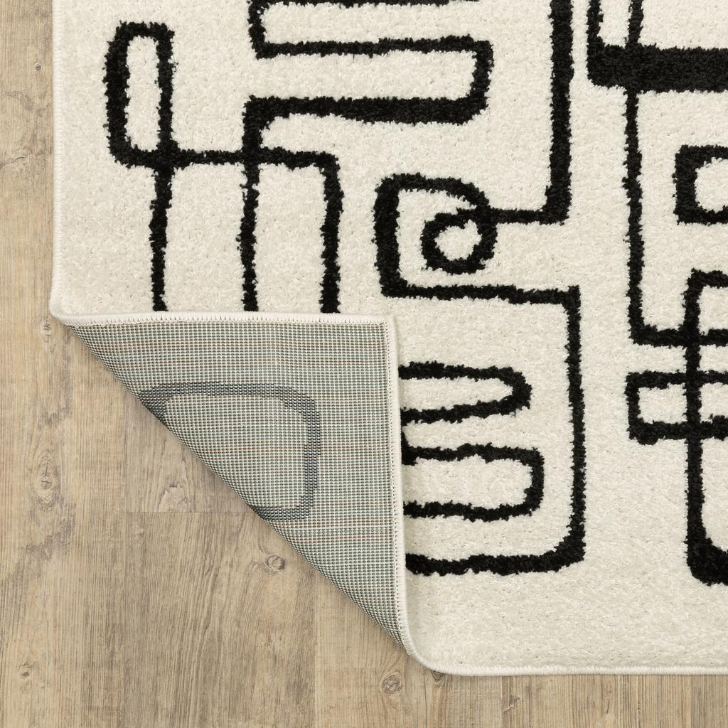 Oriental Weavers Quinn QUI11 Beige Rectangle Indoor Runner Geometric Pattern-