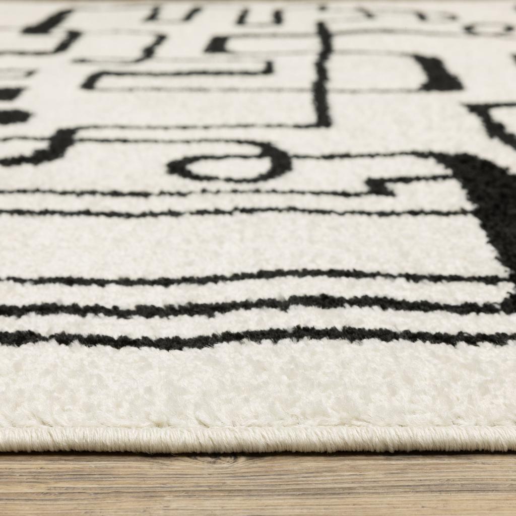 Oriental Weavers Quinn QUI11 Beige Rectangle Indoor Runner Geometric Pattern-