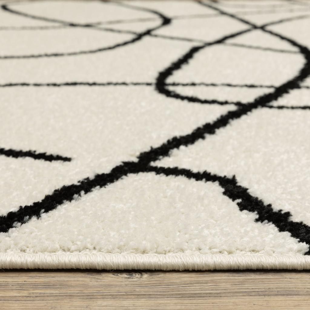 Oriental Weavers Quinn QUI12 Beige Rectangle Indoor Runner Abstract Pattern-