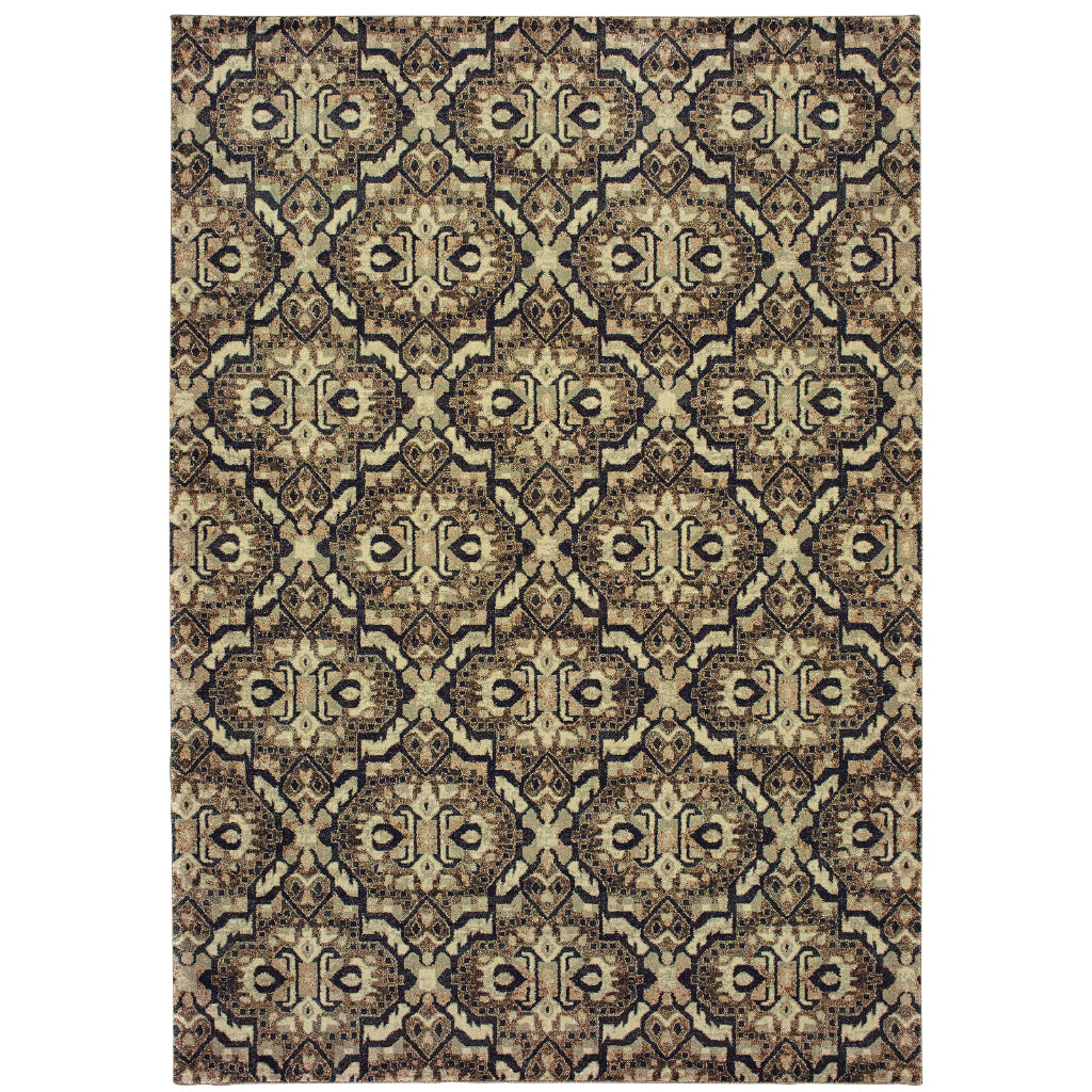 Oriental Weavers Raleigh 4927K Two-Color Rectangle Indoor Area Rug - Soft & Stain Resistant Low Pile Rug with Geometric Design-