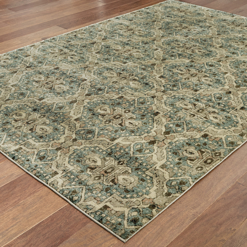 Oriental Weavers Raleigh 4927L Two-Color Rectangle Indoor Area Rug - Soft &amp; Stain Resistant Low Pile Rug with Geometric Design