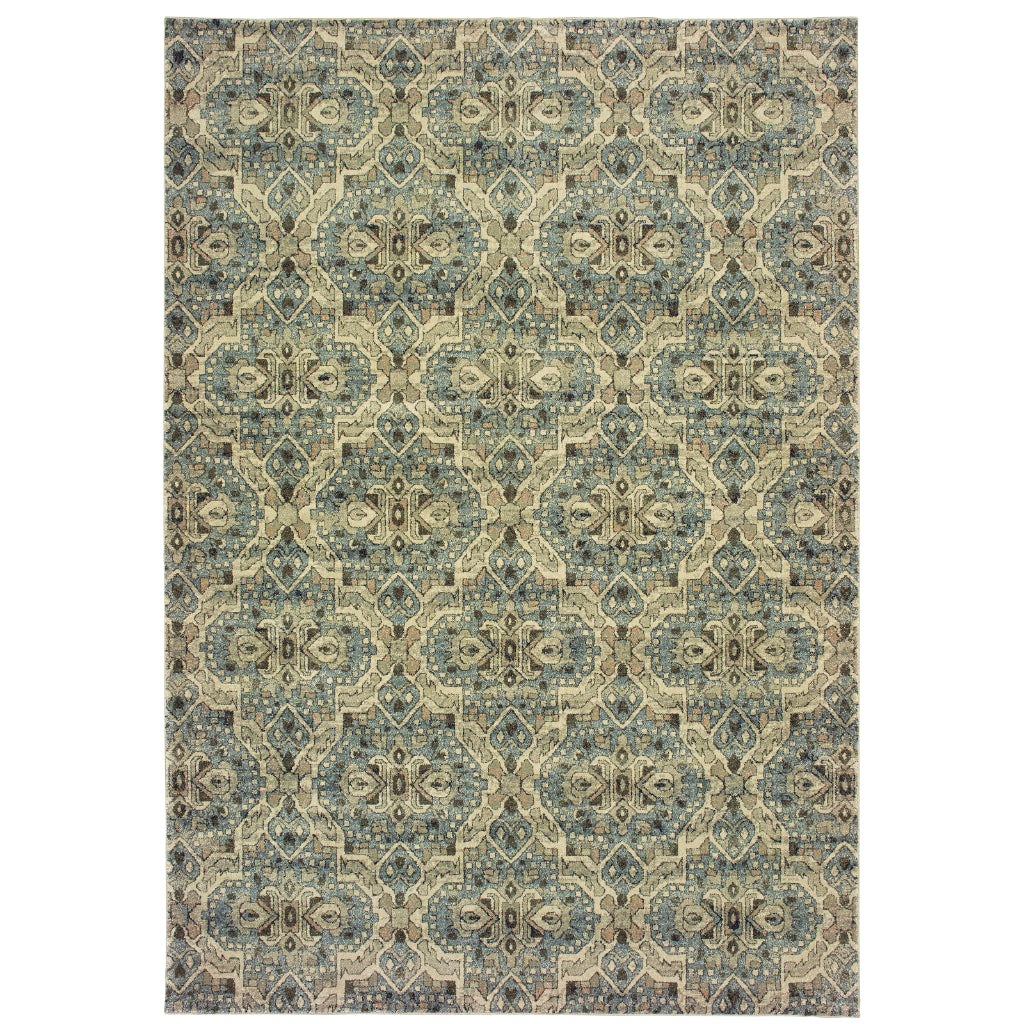 Oriental Weavers Raleigh 4927L Two-Color Rectangle Indoor Area Rug - Soft & Stain Resistant Low Pile Rug with Geometric Design-