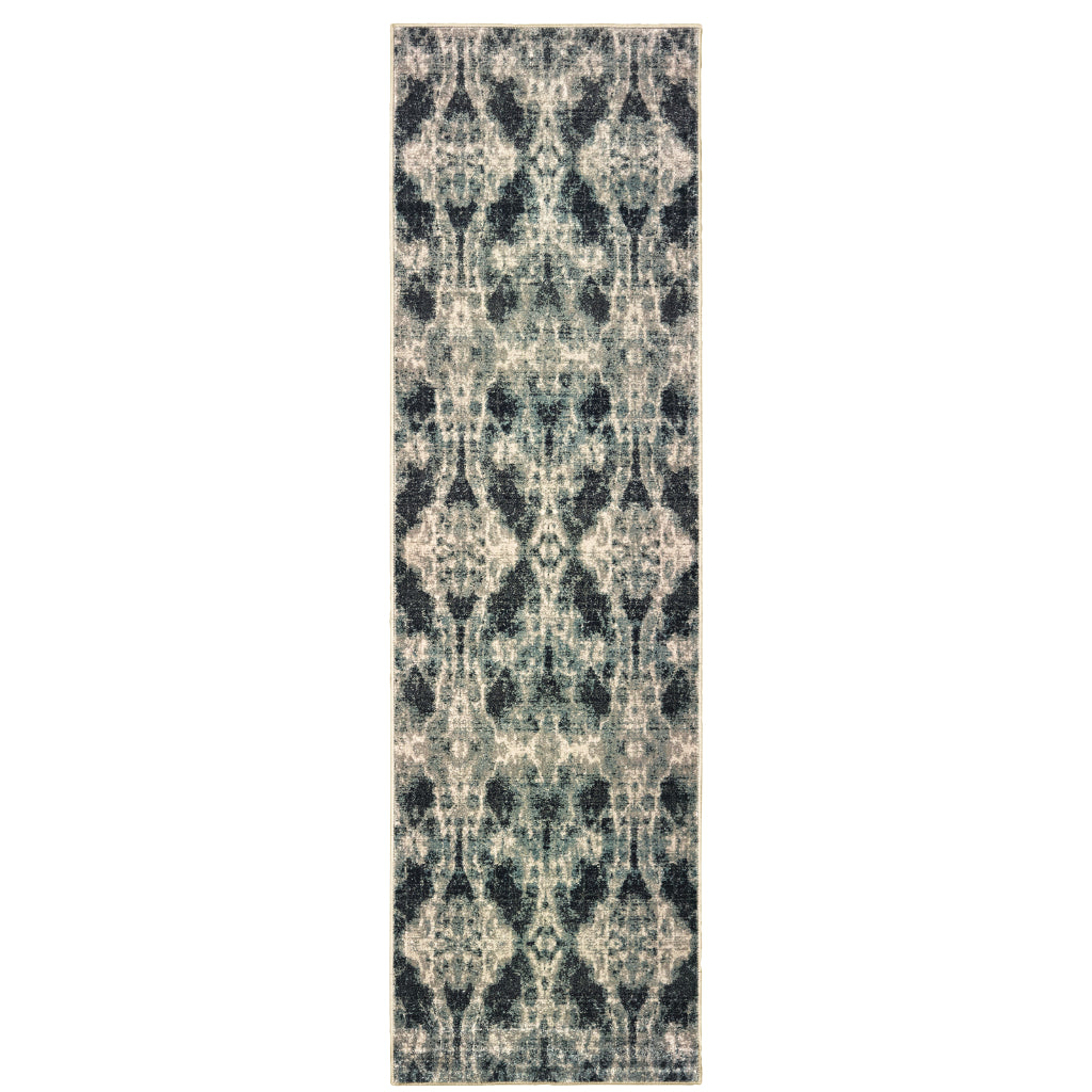 Oriental Weavers Raleigh 5507B Two-Color Rectangle Indoor Runner - Soft &amp; Stain Resistant Low Pile Rug with Abstract Design