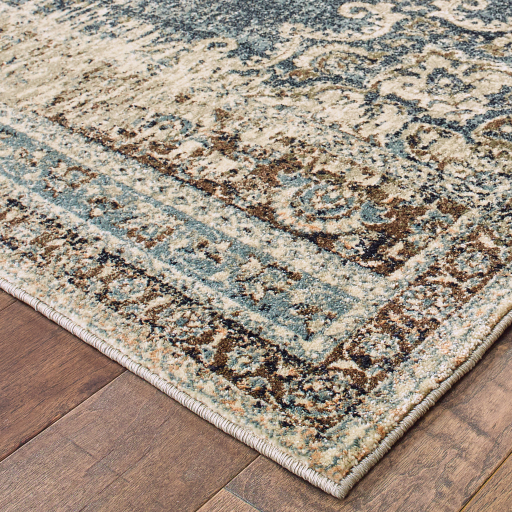 Oriental Weavers Raleigh 6649H Two-Color Rectangle Indoor Area Rug - Soft &amp; Stain Resistant Low Pile Rug with Oriental Design