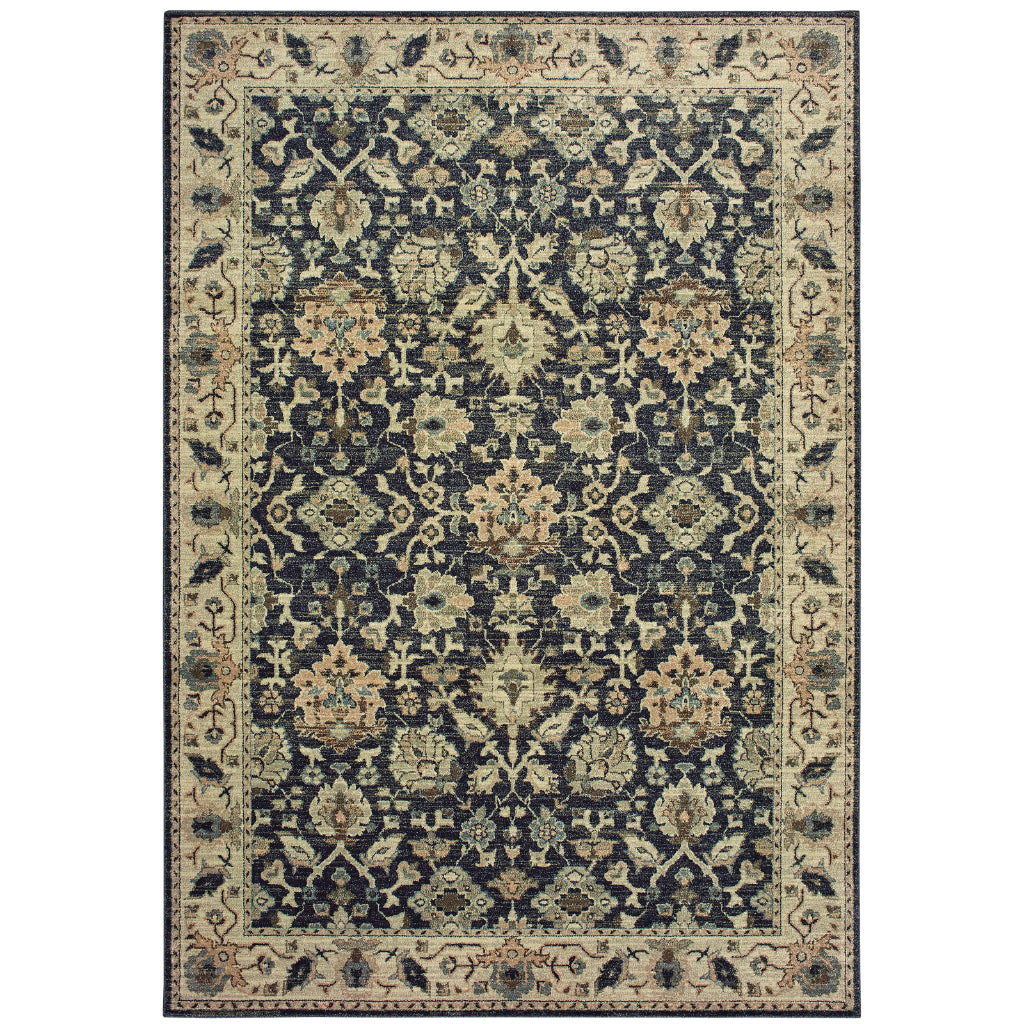 Oriental Weavers Raleigh 8026P Two-Color Rectangle Indoor Area Rug - Soft &amp; Stain Resistant Low Pile Rug with Oriental Design