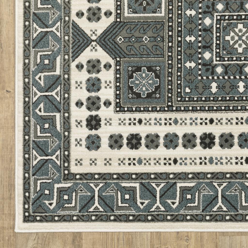 Oriental Weavers Raylan RAY01 Grey Rectangle Indoor Area Rug Oriental Pattern-