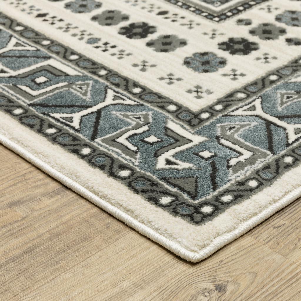 Oriental Weavers Raylan RAY01 Grey Rectangle Indoor Area Rug Oriental Pattern-