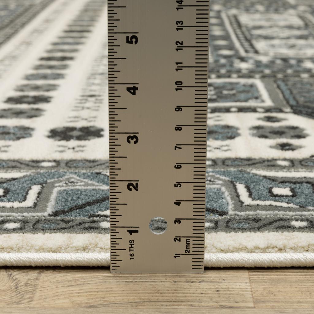 Oriental Weavers Raylan RAY01 Grey Rectangle Indoor Area Rug Oriental Pattern-
