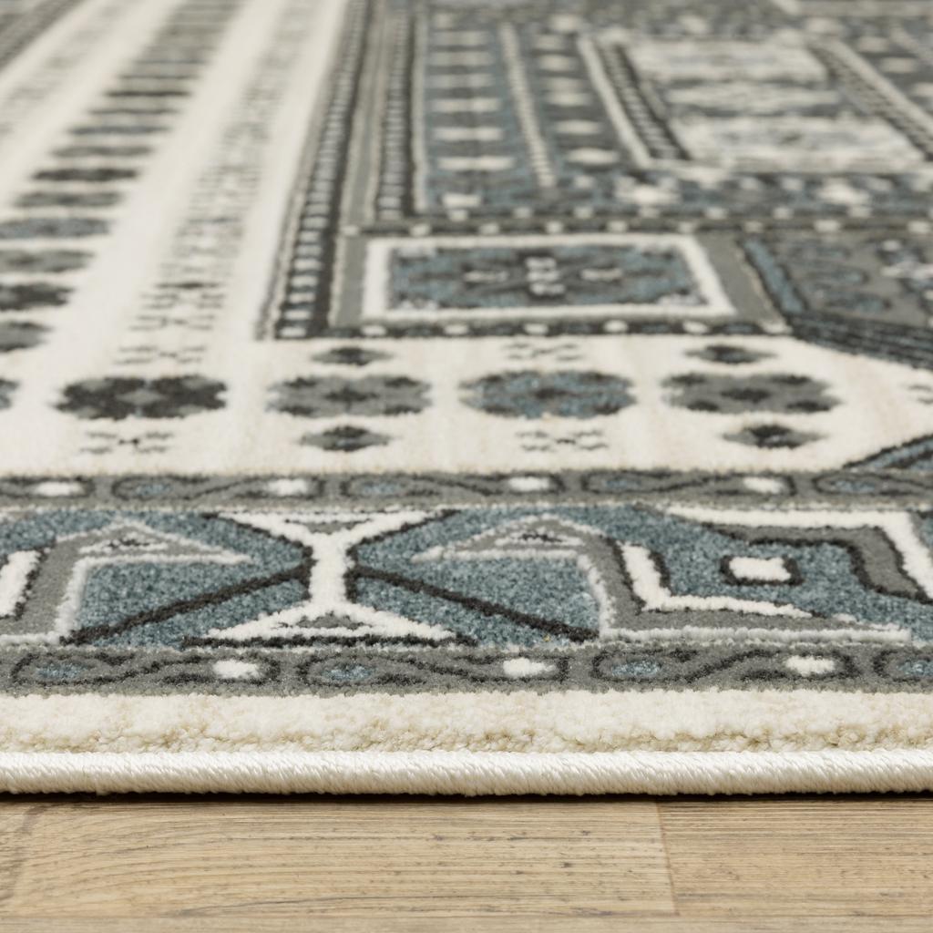 Oriental Weavers Raylan RAY01 Grey Rectangle Indoor Area Rug Oriental Pattern-
