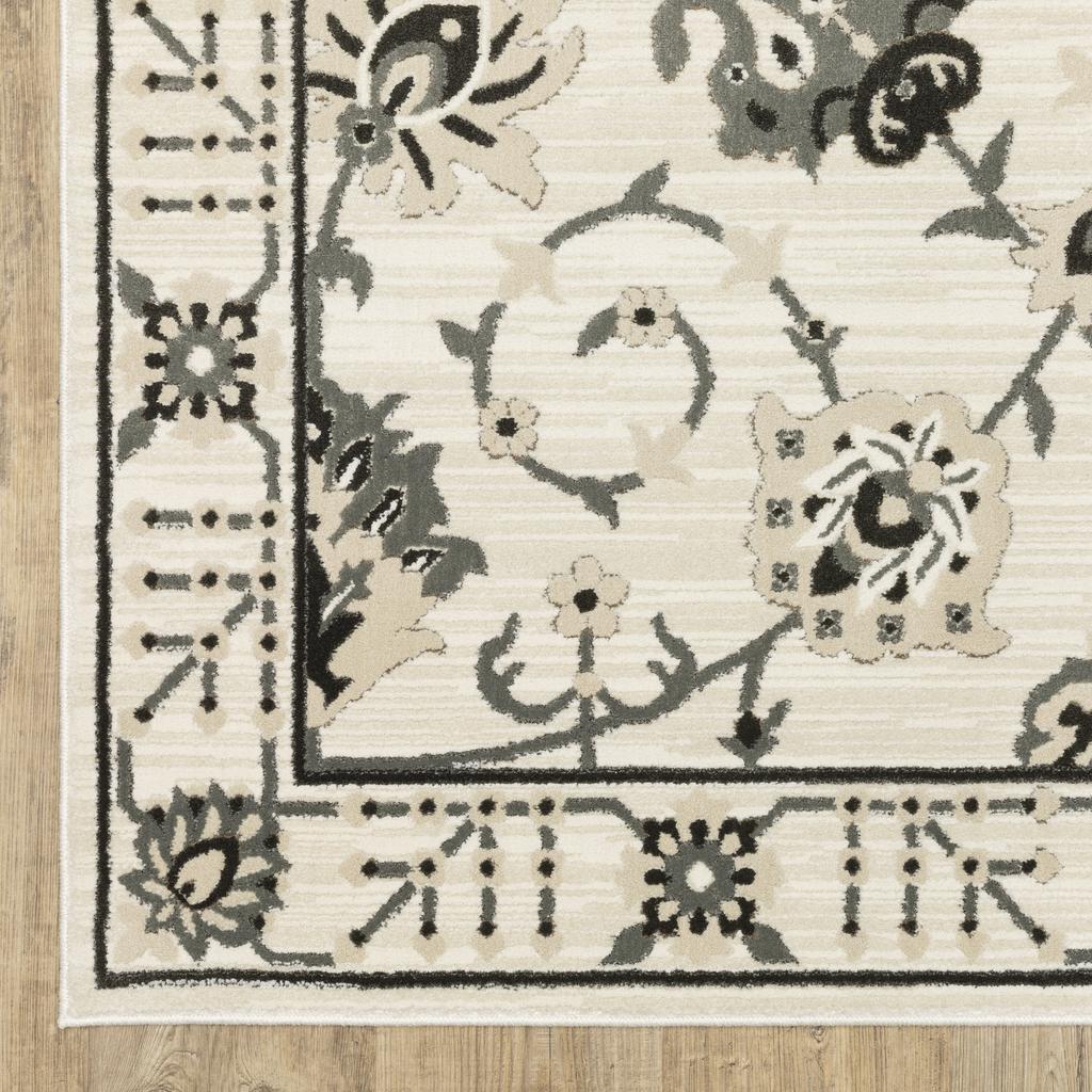 Oriental Weavers Raylan RAY03 Ivory Rectangle Indoor Area Rug Oriental Pattern-