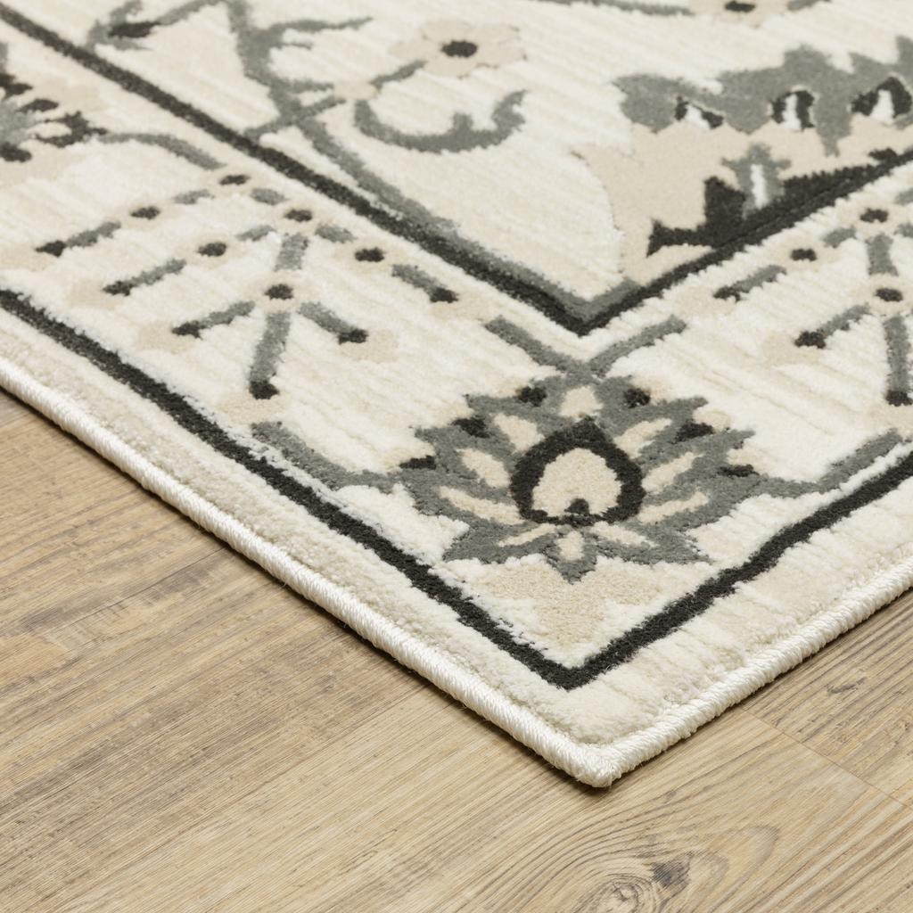 Oriental Weavers Raylan RAY03 Ivory Rectangle Indoor Area Rug Oriental Pattern-