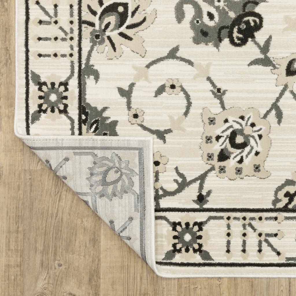 Oriental Weavers Raylan RAY03 Ivory Rectangle Indoor Runner Oriental Pattern-