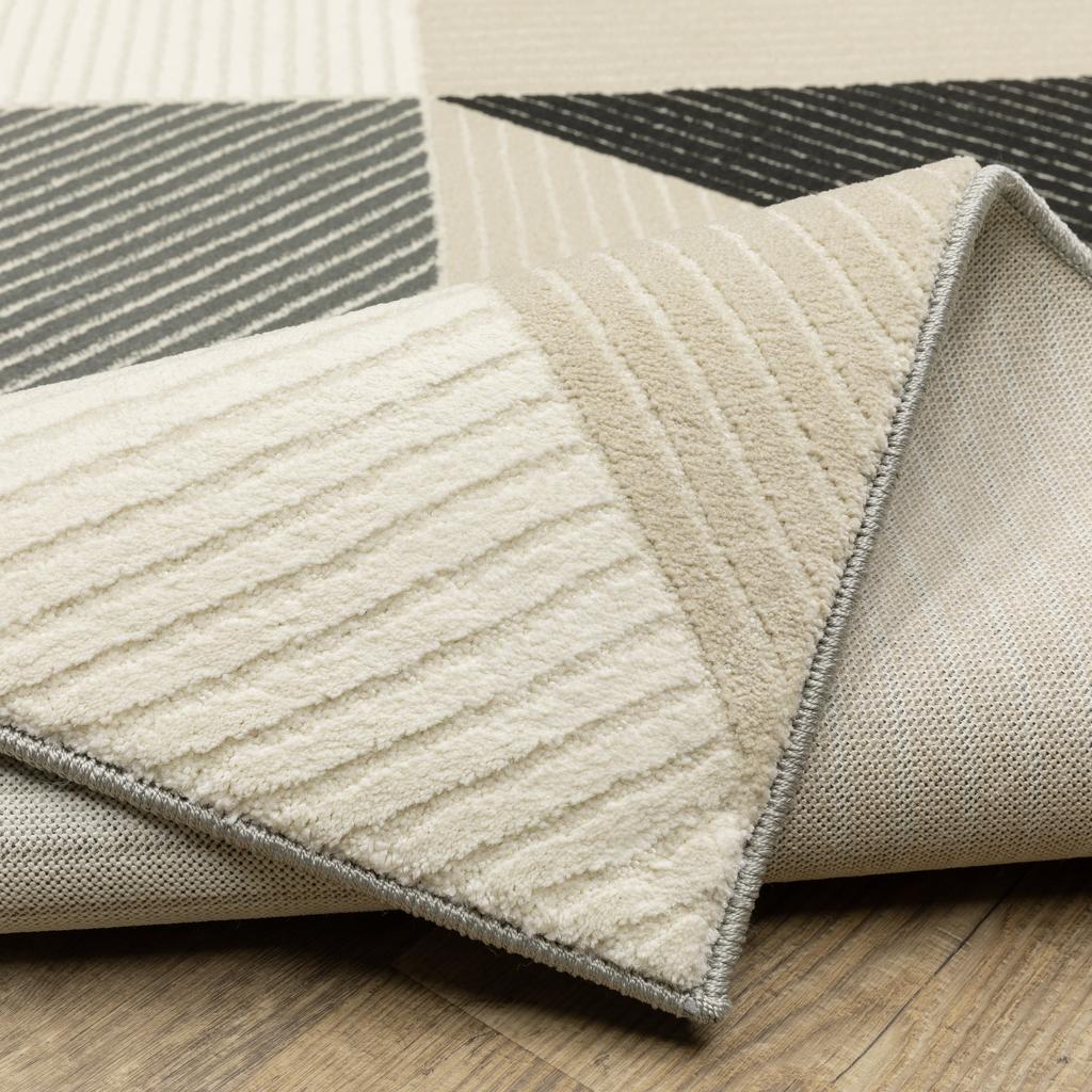 Oriental Weavers Raylan RAY07 Ivory Rectangle Indoor Area Rug Geometric Pattern-