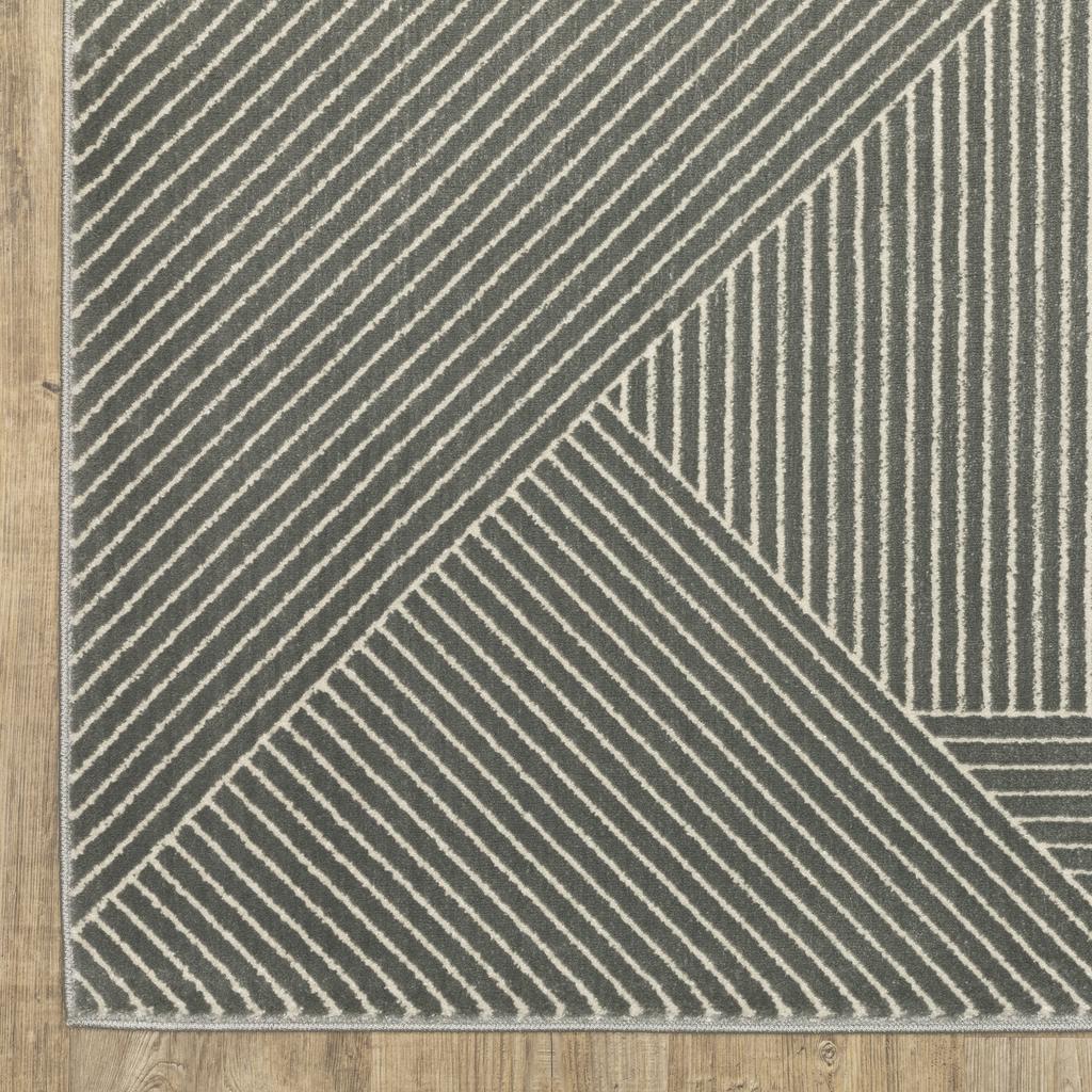 Oriental Weavers Raylan RAY08 Grey Rectangle Indoor Area Rug Geometric Pattern-