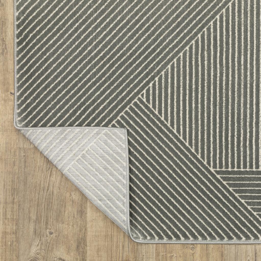 Oriental Weavers Raylan RAY08 Grey Rectangle Indoor Area Rug Geometric Pattern-