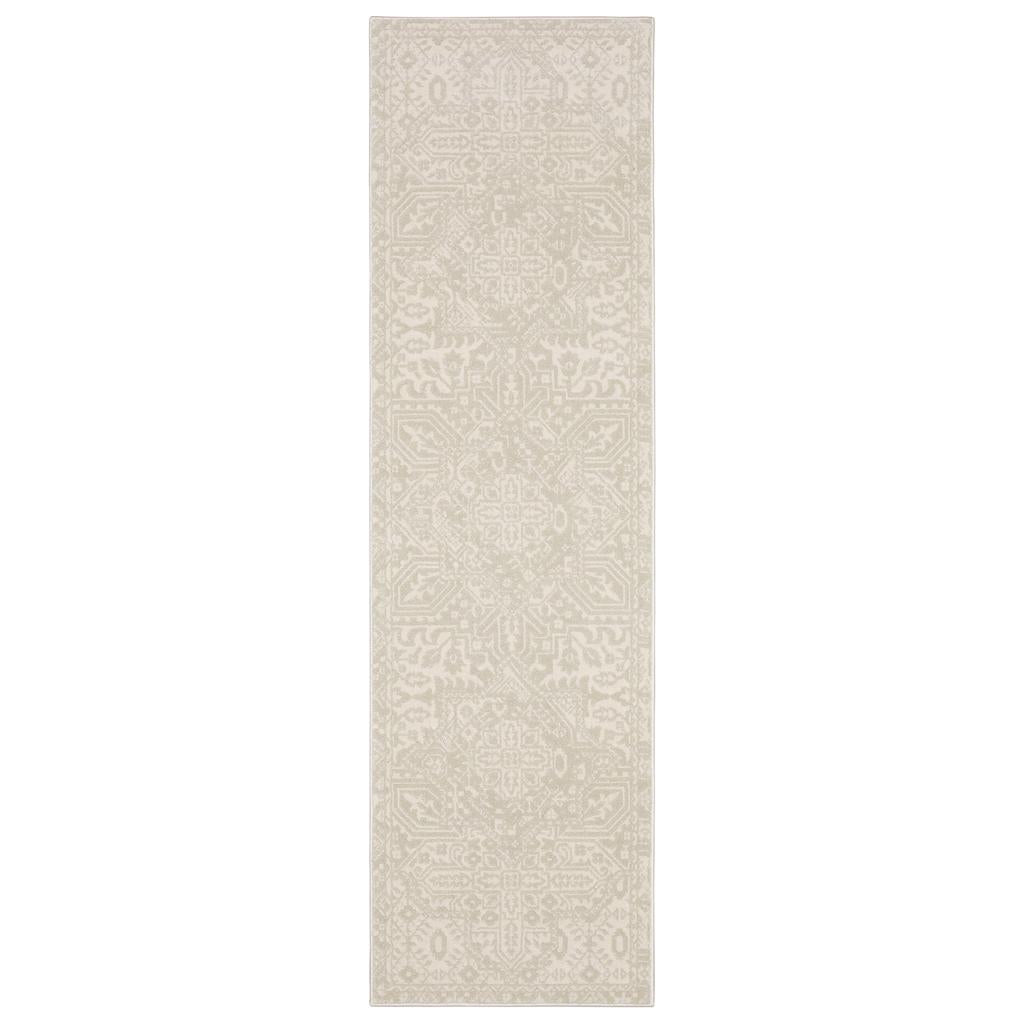 Oriental Weavers Raylan RAY09 Ivory Rectangle Indoor Runner Medallion Pattern-