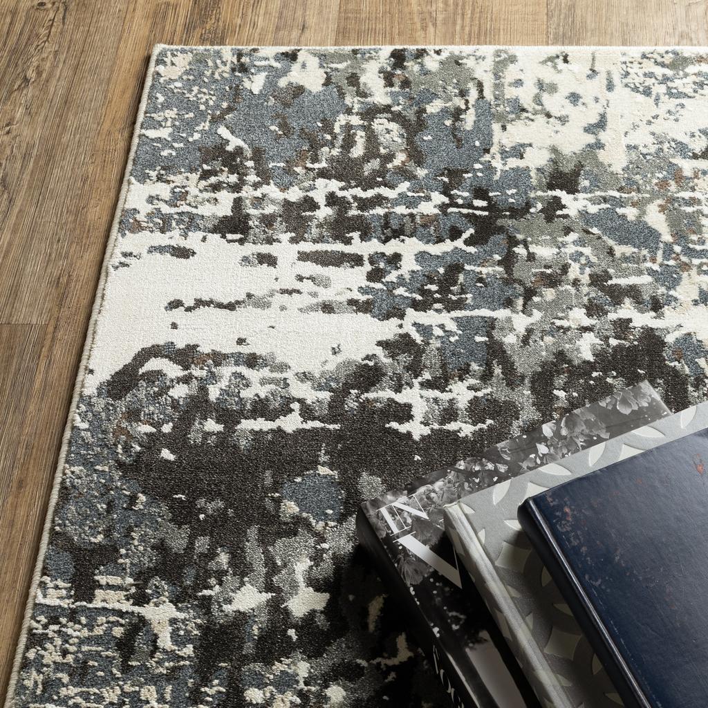 Oriental Weavers Raylan RAY10 Ivory Rectangle Indoor Runner Abstract Pattern-