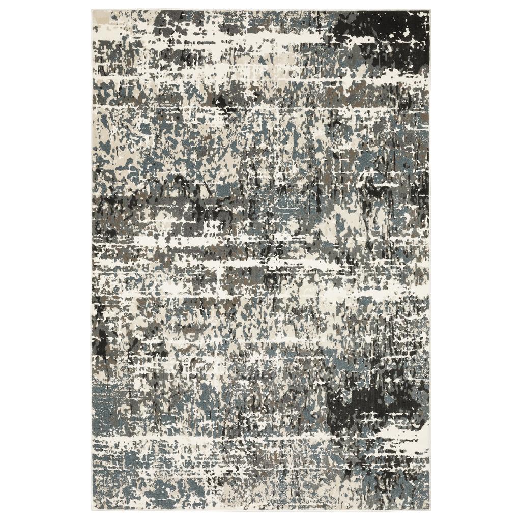 Oriental Weavers Raylan RAY10 Ivory Rectangle Indoor Area Rug Abstract Pattern-