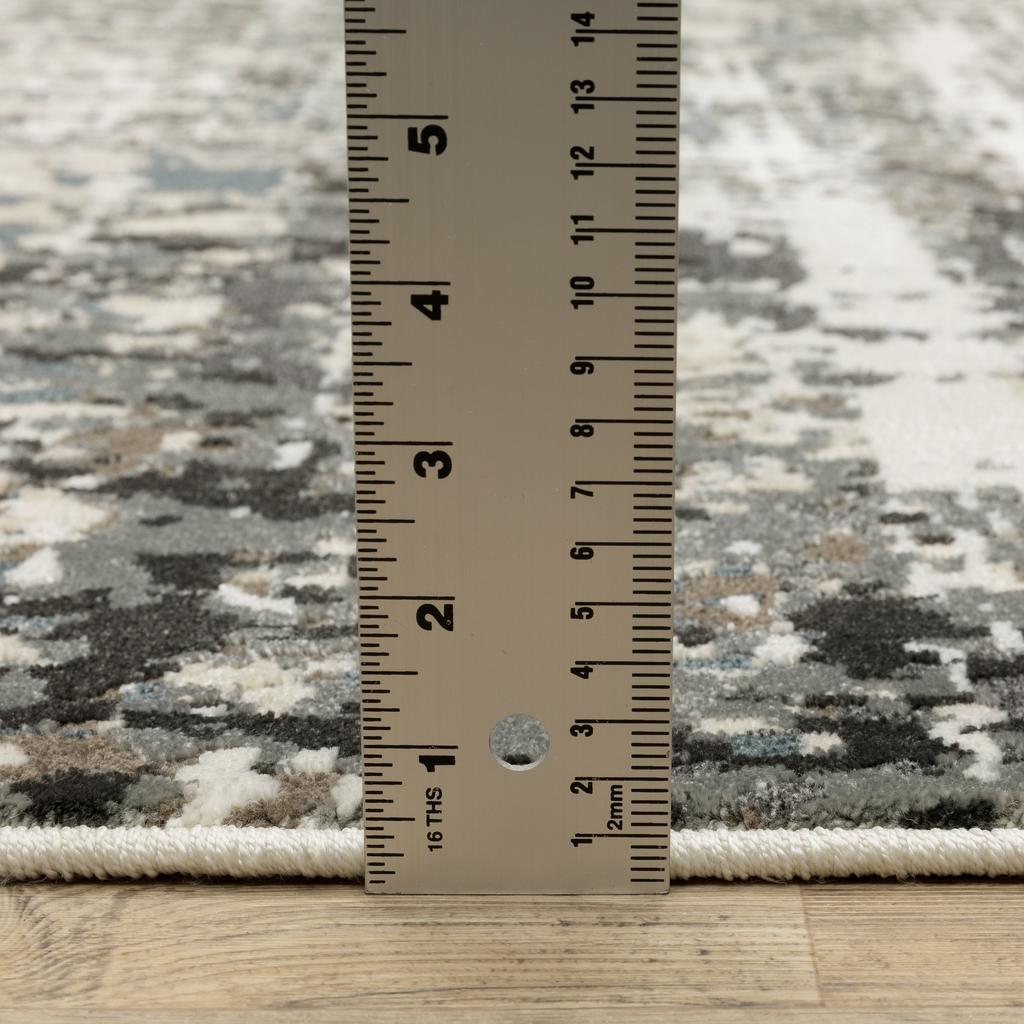 Oriental Weavers Raylan RAY10 Ivory Rectangle Indoor Runner Abstract Pattern-