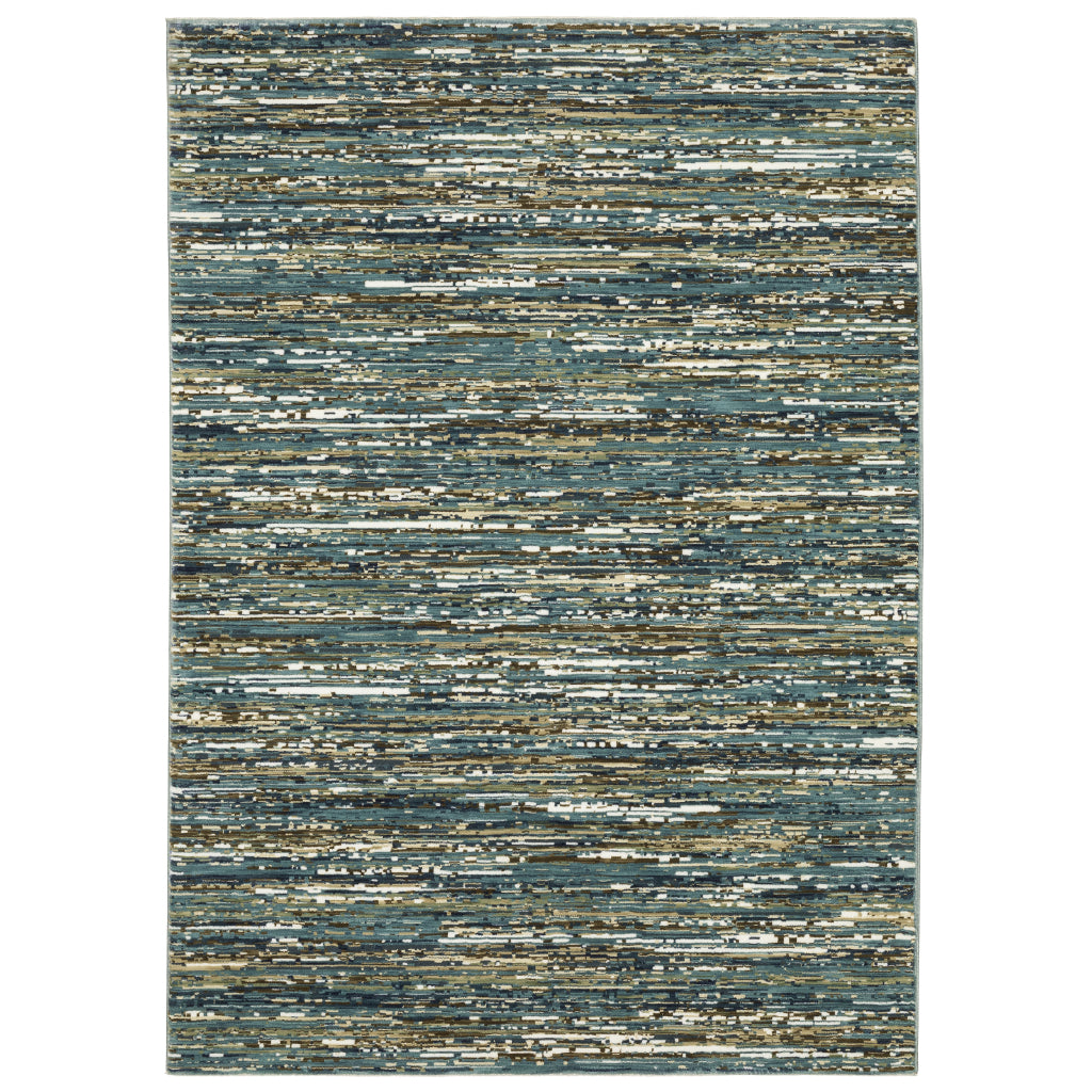 Oriental Weavers Reed RE01G Multicolor Rectangle Indoor Area Rug - Super Soft Stain Resistant Low Pile Rug with Striped Design-