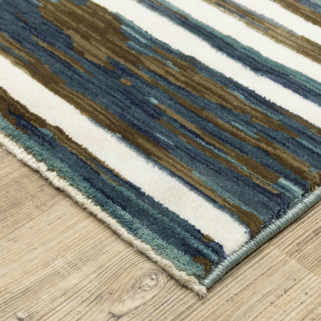 Oriental Weavers Reed RE05A Multicolor Rectangle Indoor Area Rug - Super Soft Stain Resistant Low Pile Rug with Geometric Design