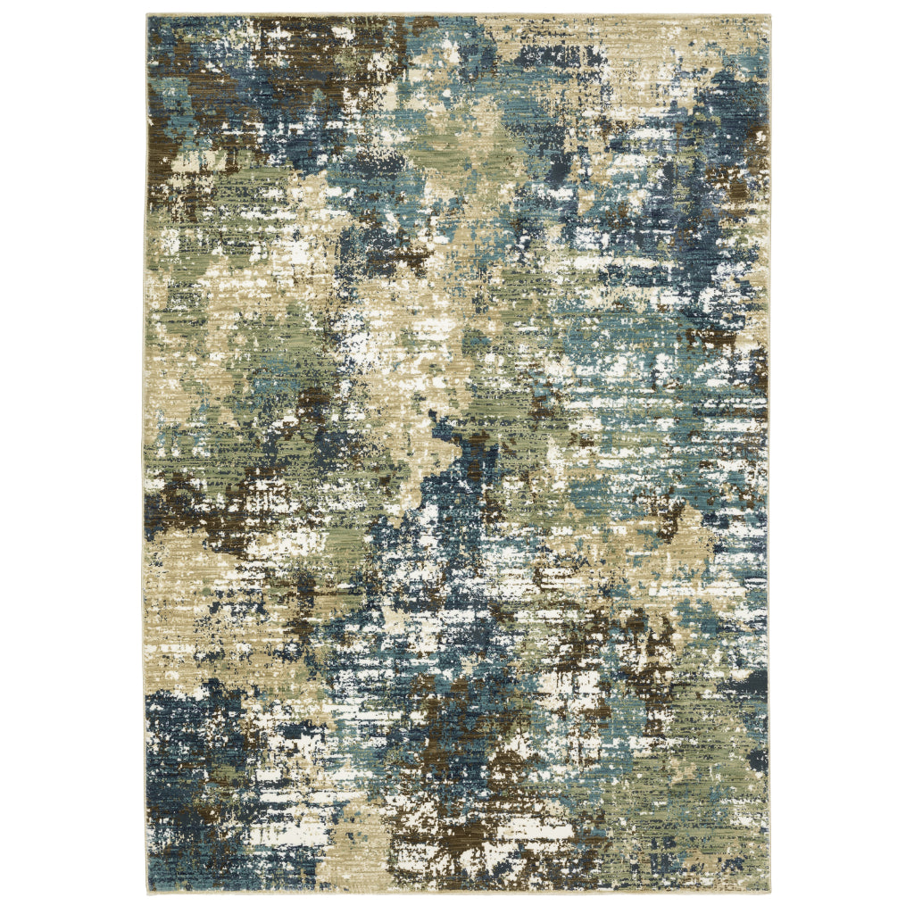 Oriental Weavers Reed RE06A Multicolor Rectangle Indoor Area Rug - Super Soft Stain Resistant Low Pile Rug with Abstract Design-