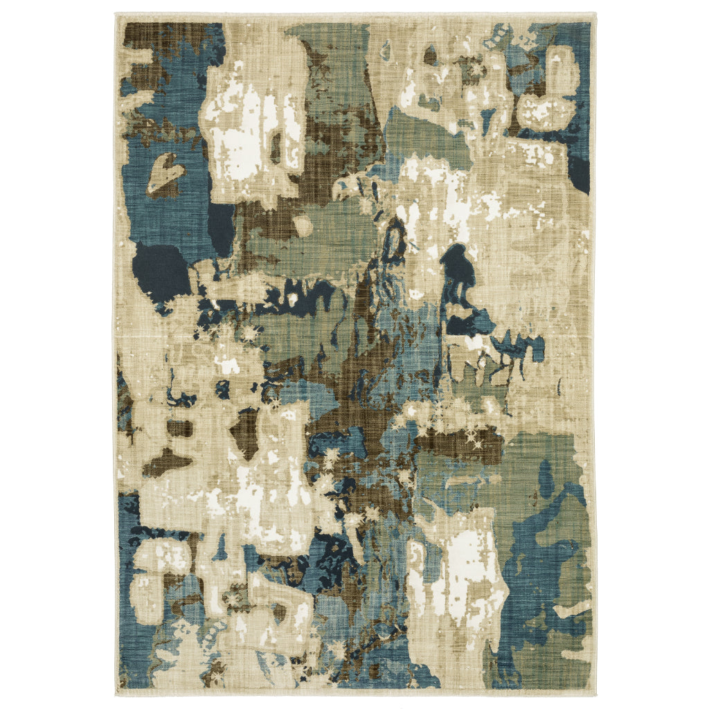 Oriental Weavers Reed RE11Q Multicolor Rectangle Indoor Area Rug - Super Soft Stain Resistant Low Pile Rug with Abstract Design-