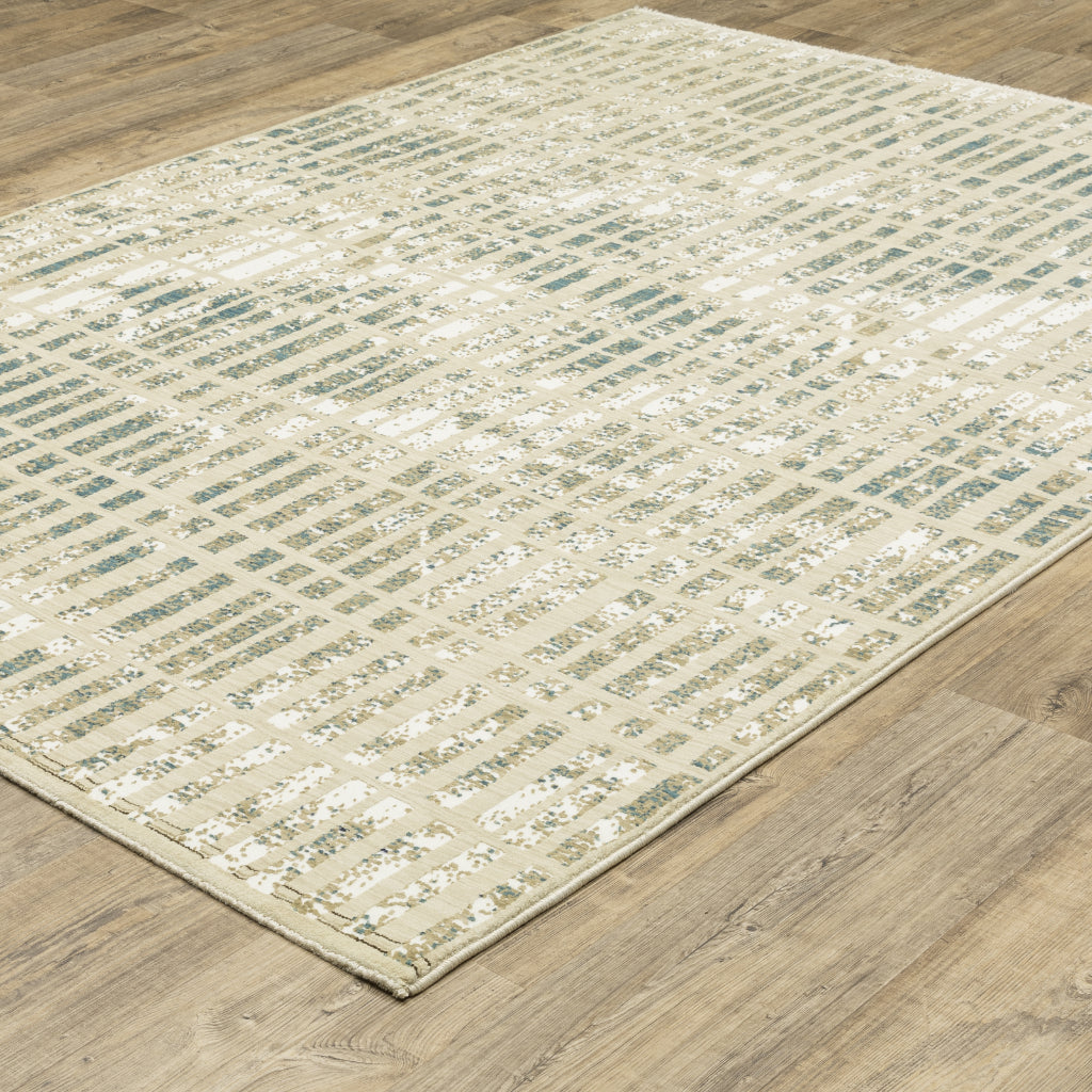 Oriental Weavers Reed RE12W Multicolor Rectangle Indoor Area Rug - Super Soft Stain Resistant Low Pile Rug with Geometric Design
