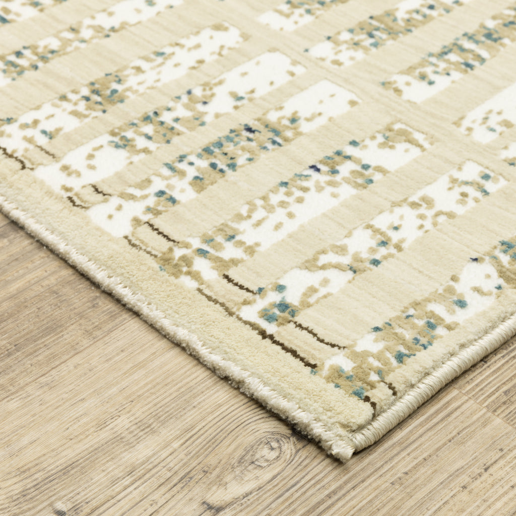 Oriental Weavers Reed RE12W Multicolor Rectangle Indoor Area Rug - Super Soft Stain Resistant Low Pile Rug with Geometric Design