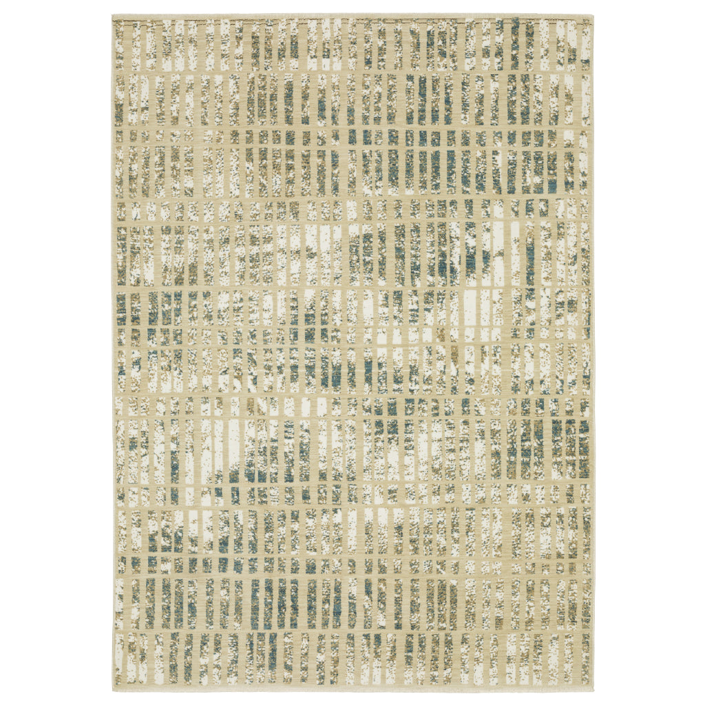 Oriental Weavers Reed RE12W Multicolor Rectangle Indoor Area Rug - Super Soft Stain Resistant Low Pile Rug with Geometric Design
