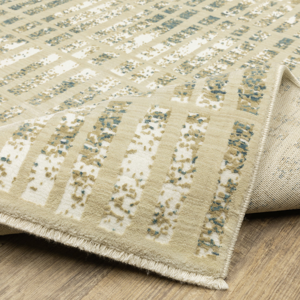 Oriental Weavers Reed RE12W Multicolor Rectangle Indoor Area Rug - Super Soft Stain Resistant Low Pile Rug with Geometric Design