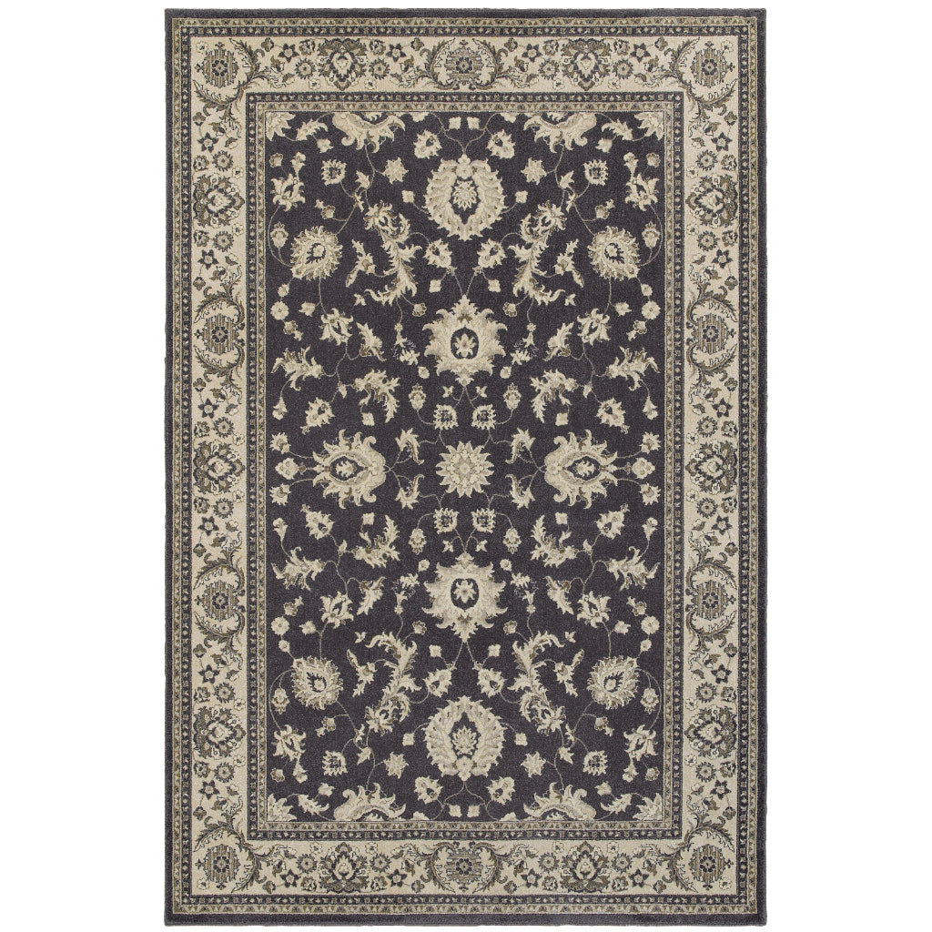 Oriental Weavers Richmond 117H3 Charcoal Rectangle Indoor Area Rug - Durable &amp; Stain Resistant Low Pile Rug with Oriental Design