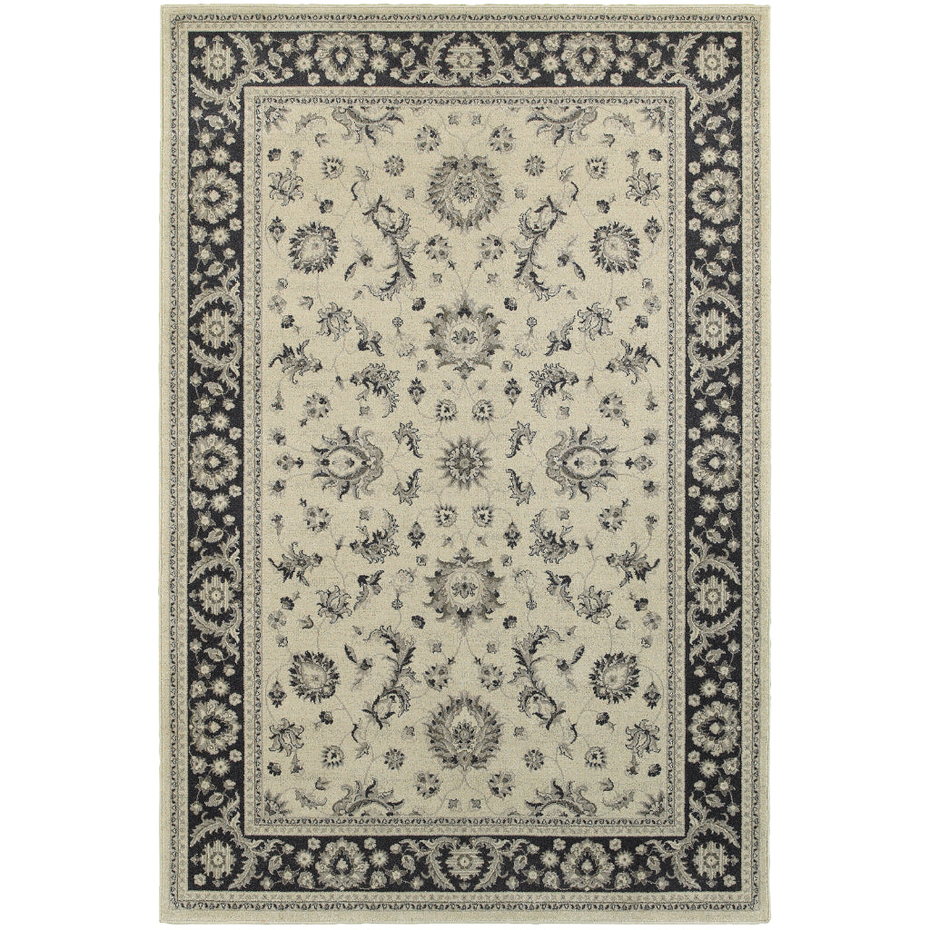 Oriental Weavers Richmond 117W3 Ivory Rectangle Indoor Area Rug - Durable &amp; Stain Resistant Low Pile Rug with Oriental Design