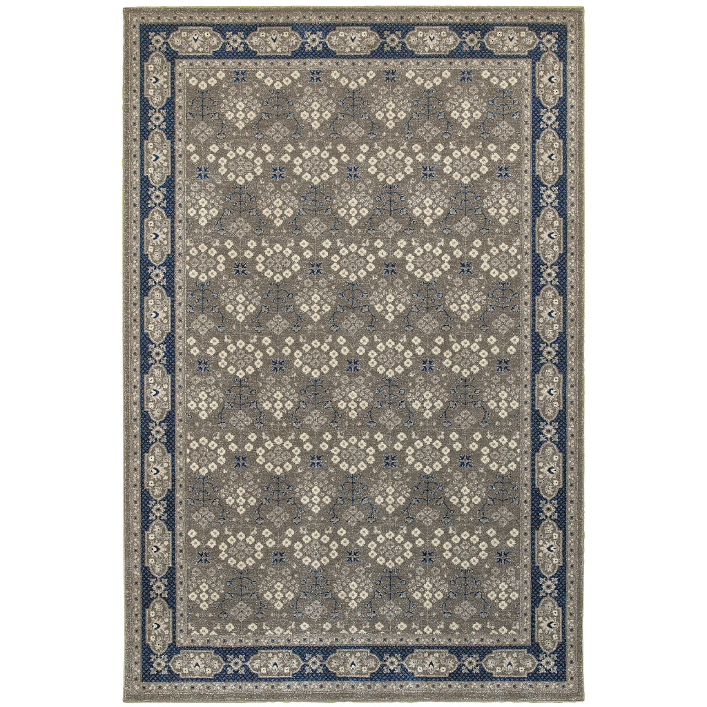 Oriental Weavers Richmond 119U3 Gray Rectangle Indoor Area Rug - Durable &amp; Stain Resistant Low Pile Rug with Oriental Design