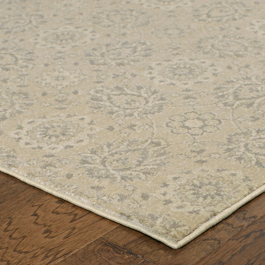 Oriental Weavers Richmond 214Z3 Beige Rectangle Indoor Runner - Durable &amp; Stain Resistant Low Pile Rug with Floral Design