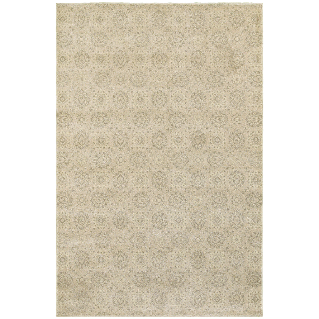 Oriental Weavers Richmond 214Z3 Beige Rectangle Indoor Area Rug - Durable &amp; Stain Resistant Low Pile Rug with Floral Design