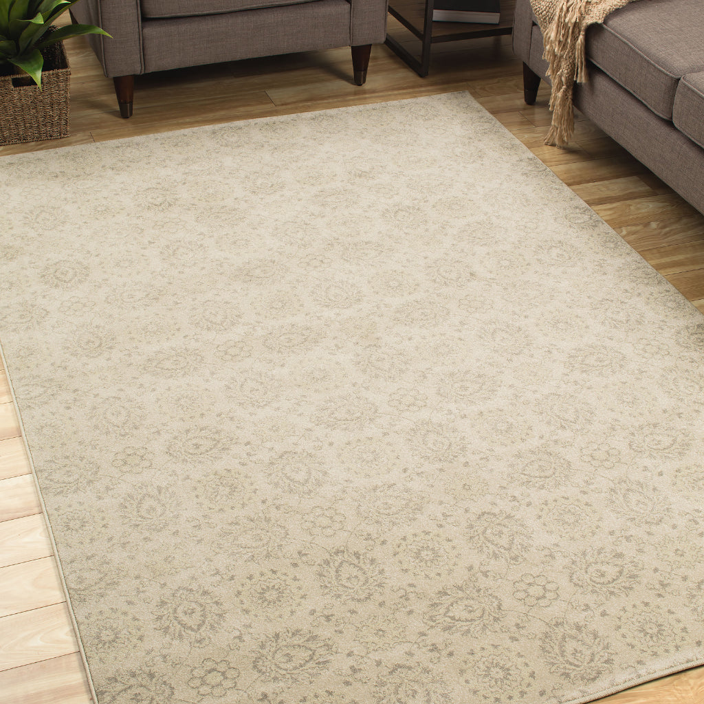 Oriental Weavers Richmond 214Z3 Beige Rectangle Indoor Area Rug - Durable &amp; Stain Resistant Low Pile Rug with Floral Design