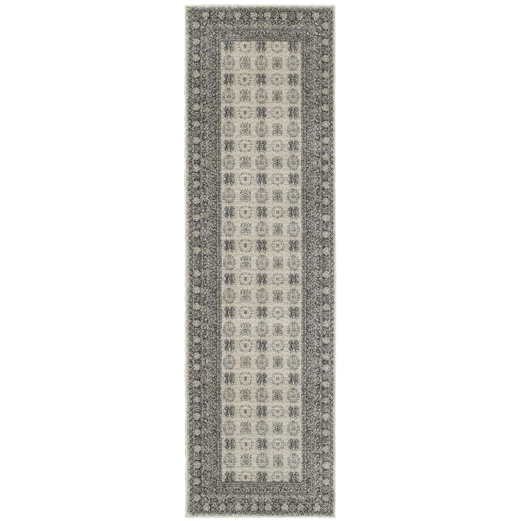 Oriental Weavers Richmond 4440S Gray Rectangle Indoor Runner - Durable &amp; Stain Resistant Low Pile Rug with Oriental Design