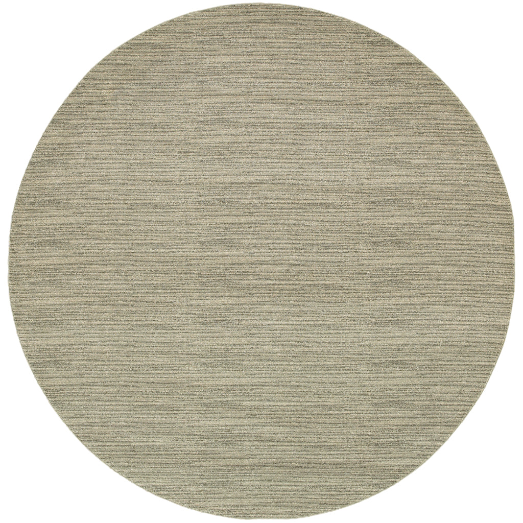 Oriental Weavers Richmond 526A3 Beige Round Indoor Area Rug - Durable &amp; Stain Resistant Low Pile Dining Room Rug with Striped Design